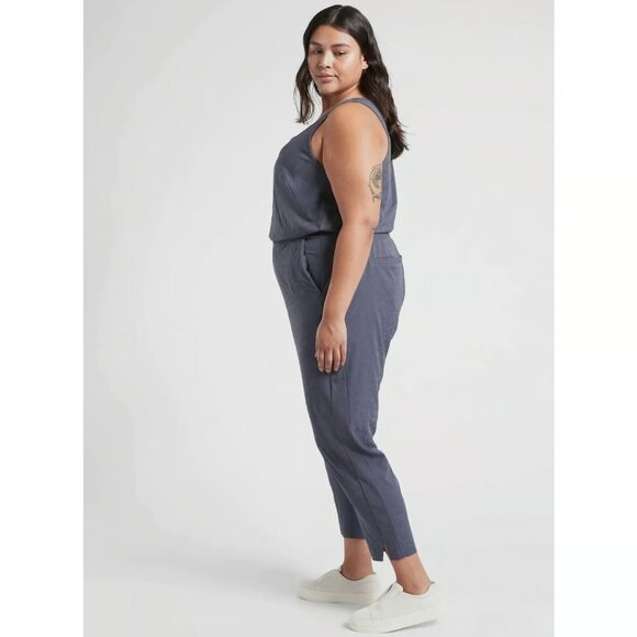 Athleta Brooklyn Textured Jumpsuit | Size 24 | NWT | Lightweight Semi-Fitted One - Picture 2 of 4